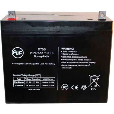 BATTERY CLERK AJC¬Æ Merits Pioneer 10 S341/S347/S3471 12V 75Ah Wheelchair Battery MERITS-PIONEER 10 S341/S347/S3471